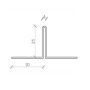 BMC samleprofil alu sort 25x60x2500 mm