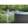 Swim & Fun pool rund Santorini grå m/skimmerfilter og stige Ø460 cm