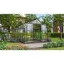Vitavia drivhus Mars 9,9 m² sort 3 mm delt glas 