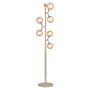 Halo Design gulvlampe Atom 6L rav-messing Ø37cm H155cm