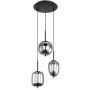 Globo pendel Blacky sort/røg 3xE14 40 W Ø46 cm