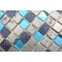 Mosaik Square sten & glas mix blå/grå 30x32,5 CM