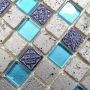 Mosaik Square sten & glas mix blå/grå 30x32,5 CM