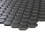 Mosaik Hexagon sort uni mat 30x26 cm