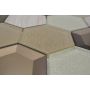 Mosaik Hexagon krystal/natursten 3D beige mix 26,5 x 30,5 cm