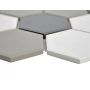 Mosaik Hexagon uglaseret porcelæn sort/hvid 32,5 x 28,1 cm