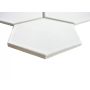 Mosaik Hexagon porcelæn hvid mat 25,6 x 29,5cm