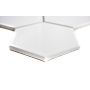 Mosaik Hexagon porcelæn hvid mat 25,6 x 29,5 cm