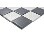 Mosaik Antislip porcelæn sort/hvid mix 29,8 x 29,8 cm