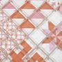 Mosaik Retro krystal røddesign 30 x 30 cm