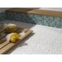 Mosaik Pebble Stone Uni hvid blank 27,5x27,5 cm 