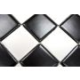 Mosaik skakbræt porcelæn sort/hvid mat 29,8 x 29,8 cm