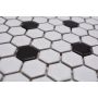 Mosaik Hexa porcelæn sort/hvid mix 26 x 30 cm