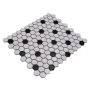 Mosaik Hexa porcelæn sort/hvid mix 26 x 30 cm