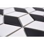 Mosaik 3D Cube porcelæn sort/hvid mat 26,6 x 30,5 cm