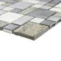 Mosaik Combination alu/sten sølv 30x30 cm