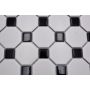 Mosaik Octagon keramik hvid og sort 29,5x29,5 cm