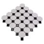 Mosaik Octagon keramik hvid og sort 29,5x29,5 cm