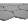 Mosaik Hexagon uglaseret porcelæn mørkegrå 32,5 x 28,1 cm
