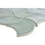 Mosaik Fan Wave porcelæn petroleum 27,6 x 27,6 cm