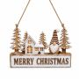 Det Gamle Apotek skilt Merry Christmas træ 22x16 cm