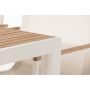 Sensum havestol Skuru teak/textil hvid