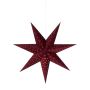 Markslöjd julestjerne med lys papir rød Ø45 cm