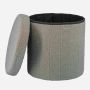 Puf med opbevaring taupe 38x38 cm