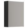 Spejlskab Select u/lamper m/1 låge 64x50 cm, venstrehængslet, sort struktur, elstik