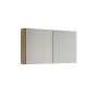Spejlskab Select u/lamper m/2 låger 64x120 cm, varm eg, elstik