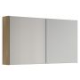 Spejlskab Select u/lamper m/2 låger 64x120 cm, varm eg, elstik