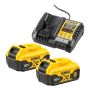 Dewalt batterisæt 18V XR 2x5AH m/lader