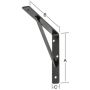 Vormann hyldeknægt sort 300x200 mm