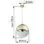 Globo pendel Varus guld E27 Ø33 cm