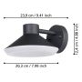 Eglo Ninnarella udendørs væglampe GU10 3000K IP44 sort 20,5 cm