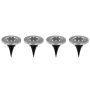 Globo solar spydlampe IP44 rustfri stål Ø11,8 cm 4 stk.