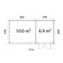 Palmako hytte Ella ubehandlet 6,9+10 m²