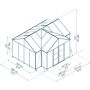 Palram Canopia orangeri Triomphe 17 m² antracitgrå