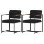 Sensum havestol Arendal alu/teak sort 2 stk.