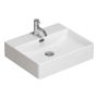 Scanbad håndvask Quadrat hvid porcelæn 50x42 cm