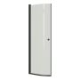Scanbad buet svingdør H200x62-64 cm sort/klar