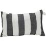 Saunia saunahynde stribet sort/hvid m/hørbetræk 42x22 cm