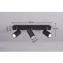 Trio spotlampe Marley sort 3xGU10 L48 cm
