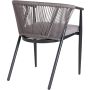 Sunfun havestol Maggie aluminium/reb sort/grå