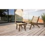 Sunfun loungestol m/skammel teak/rattan