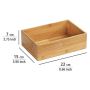 Wenko opbevaringsboks bambus 22 x 15 x 7 cm