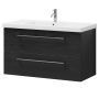 Camargue badmøbelsæt Malte sort træ 100 cm 