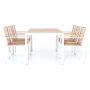 Sensum havemøbelsæt Ekeby hvid inkl. bord og 6 stole