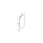 Scanbad spejl Corona m/integreret lys 105x50 cm