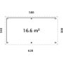 Palmako pavillon Lenna Connect 309 ubehandlet 16,6 m²